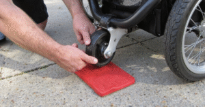 dog stroller care and maintenance checking the wheels